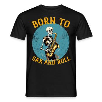 Lustiger Saxophonisten Spruch Jazz Musik - Männer T-Shirt - Schwarz - Vorne - AI Model Male 178 light (178cm)