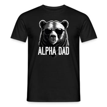 Alpha Dad Lustiger Bären Vater Perfekter Style - Männer T-Shirt - Schwarz - Vorne - AI Model Male 178 light (178cm)