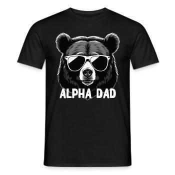 Alpha Dad Lustiger Bären Vater Perfekter Style - Männer T-Shirt - Schwarz - Vorne - AI Model Male 178 light (178cm)