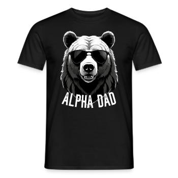 Alpha Dad Lustiger Bären Vater Perfekter Style - Männer T-Shirt - Schwarz - Vorne - AI Model Male 178 light (178cm)