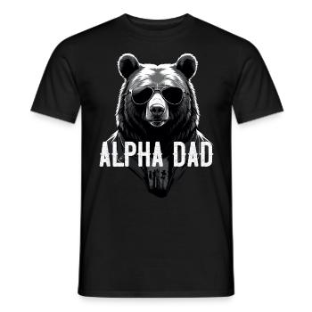 Alpha Dad Lustiger Bären Vater Perfekter Style - Männer T-Shirt - Schwarz - Vorne - AI Model Male 178 light (178cm)