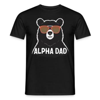 Alpha Dad Lustiger Vater Perfekter Style - Männer T-Shirt - Schwarz - Vorne - AI Model Male 178 light (178cm)
