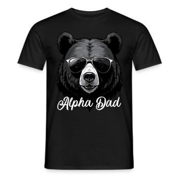 Alpha Dad Lustiger Vater Perfekter Style - Männer T-Shirt - Schwarz - Vorne - AI Model Male 178 light (178cm)