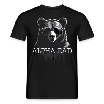 Alpha Dad Lustiger Vater Perfekter Style - Männer T-Shirt - Schwarz - Vorne - AI Model Male 178 light (178cm)