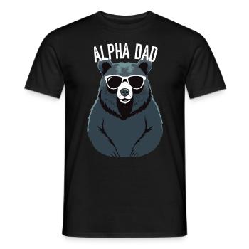 Alpha Dad Lustiger Vater Perfekter Style - Männer T-Shirt - Schwarz - Vorne - AI Model Male 178 light (178cm)