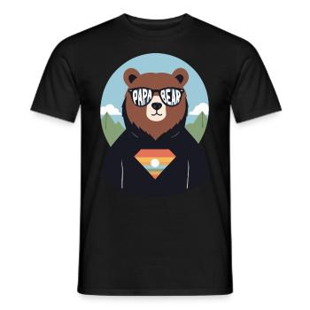 Bears Dad Funny Dad Perfect Style - Men's T-Shirt - black - Front - AI Model Male 178 light (178cm)