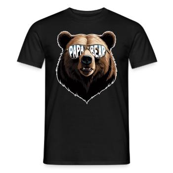 Bears Father Funny Father Perfect Style - Men's T-Shirt - black - Front - AI Model Male 178 light (178cm)