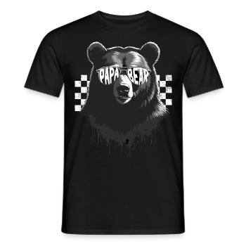 Funny Father Bear Dad Perfect Style - Men's T-Shirt - black - Front - AI Model Male 178 light (178cm)
