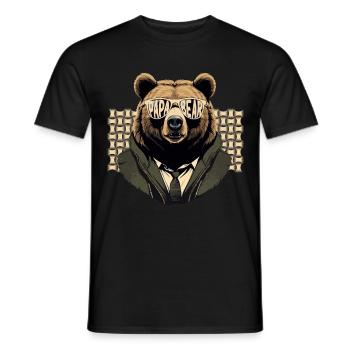 Bears Father Funny Father Perfect Style - Men's T-Shirt - black - Front - AI Model Male 178 light (178cm)