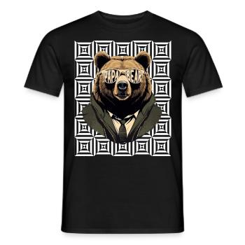 Bears Father Funny Father Perfect Style - Men's T-Shirt - black - Front - AI Model Male 178 light (178cm)
