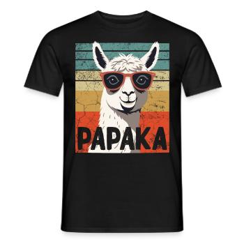 Papaka Drôle Dad Alpaga Style Parfait - T-shirt homme - noir - Devant - AI Model Male 178 light (178cm)