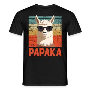 Papaka Drôle Dad Alpaga Style Parfait - T-shirt homme - noir - Devant - AI Model Male 178 light (178cm)