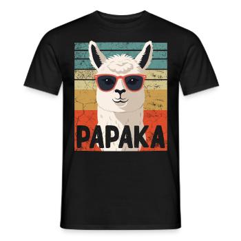 Papaka Drôle Dad Alpaga Style Parfait - T-shirt homme - noir - Devant - AI Model Male 178 light (178cm)