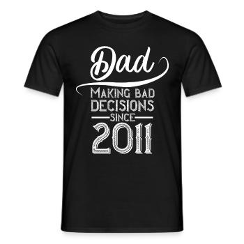Funny Dad Dad Birthday Father's Day Style - Men's T-Shirt - black - Front - AI Model Male 178 light (178cm)