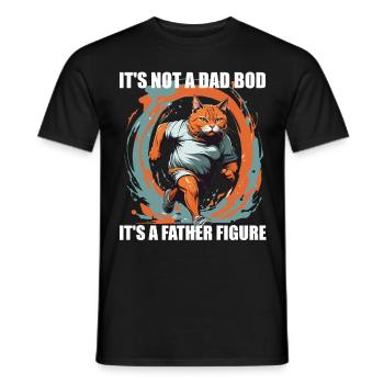 Père humoristique disant père Figurine papa drôle - T-shirt homme - noir - Devant - AI Model Male 178 light (178cm)