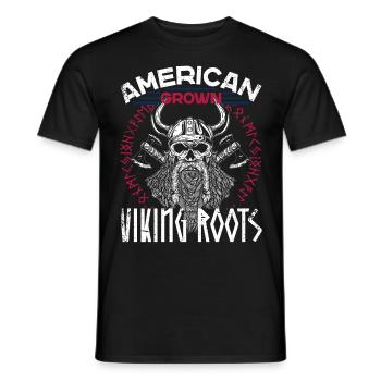 Fier Viking nordique américain - T-shirt homme - noir - Devant - AI Model Male 178 light (178cm)