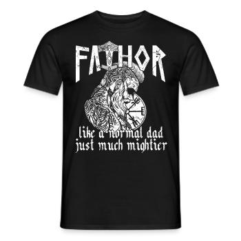 Viking Papa Vathor Père nordique puissant - T-shirt homme - noir - Devant - AI Model Male 178 light (178cm)