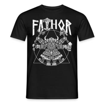 Wikinger Papa Vathor Lustiges Wikinger Design - Männer T-Shirt - Schwarz - Vorne - AI Model Male 178 light (178cm)