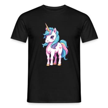 Unique Unicorn Design Pastel Colors - Men's T-Shirt - black - Front - AI Model Male 178 light (178cm)