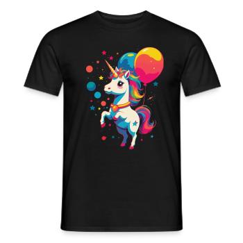 Conception de couleurs vives d’amant de licorne - T-shirt homme - noir - Devant - AI Model Male 178 light (178cm)