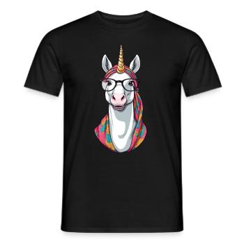 Einhorn Mama Stylische Einhorn Frau Muttertag - Männer T-Shirt - Schwarz - Vorne - AI Model Male 178 light (178cm)