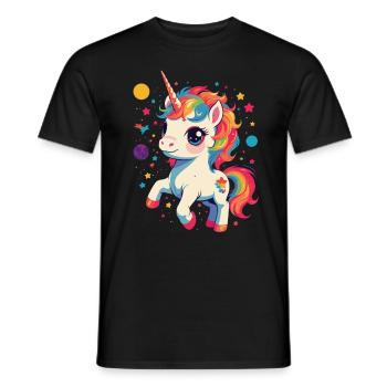 Amoureux de la licorne Design Licornes drôles - T-shirt homme - noir - Devant - AI Model Male 178 light (178cm)