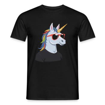 Papa Einhorn Lustiges Vatertag Design - Männer T-Shirt - Schwarz - Vorne - AI Model Male 178 light (178cm)