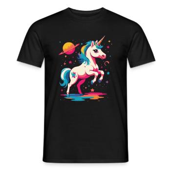 Licorne Fille Drôle Licornes Grand Design - T-shirt homme - noir - Devant - AI Model Male 178 light (178cm)