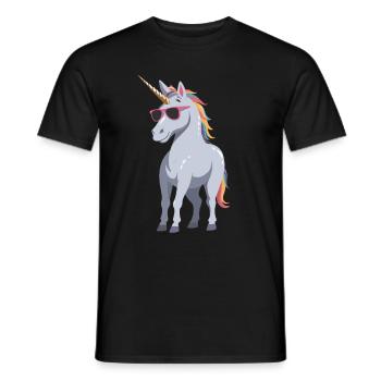 Papa Einhorn Lustiges Vatertag Design - Männer T-Shirt - Schwarz - Vorne - AI Model Male 178 light (178cm)