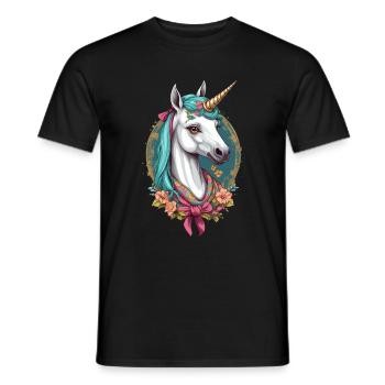 Maman Licorne Maman Drôle Maman Fête des Mères - T-shirt homme - noir - Devant - AI Model Male 178 light (178cm)