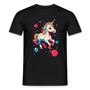 Amoureux de la licorne Design Licornes drôles - T-shirt homme - noir - Devant - AI Model Male 178 light (178cm)