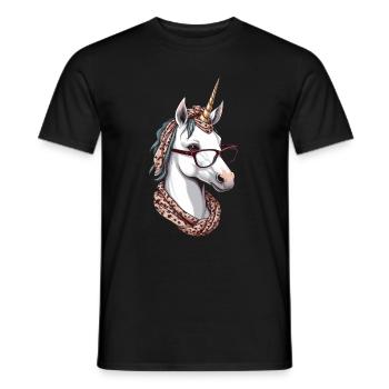 Fière maman licorne maman élégante - T-shirt homme - noir - Devant - AI Model Male 178 light (178cm)