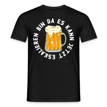 Es Kann Eskalieren Lustiges Bier Design - Männer T-Shirt - Schwarz - Vorne - AI Model Male 178 light (178cm)