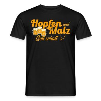 Humorvolles Bier Trinken Biergarten Outfit - Männer T-Shirt - Schwarz - Vorne - AI Model Male 178 light (178cm)