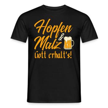Humorous Beer Drinking Beer Garden Outfit - Men's T-Shirt - black - Front - AI Model Male 178 light (178cm)