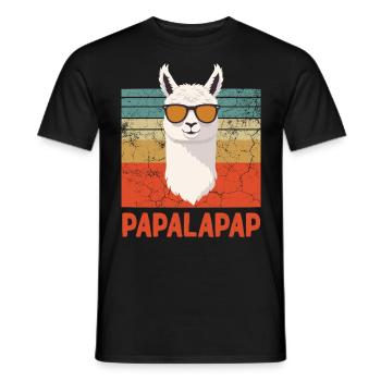 Funny Llama Dad Perfect Father's Day Design - Men's T-Shirt - black - Front - AI Model Male 178 light (178cm)