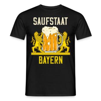 Drinking state of Bavaria for enthusiastic beer drinkers - Men's T-Shirt - black - Front - AI Model Male 178 light (178cm)