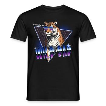 Wild Dad Aus Den 80er Perfekter Style - Männer T-Shirt - Schwarz - Vorne - AI Model Male 178 light (178cm)