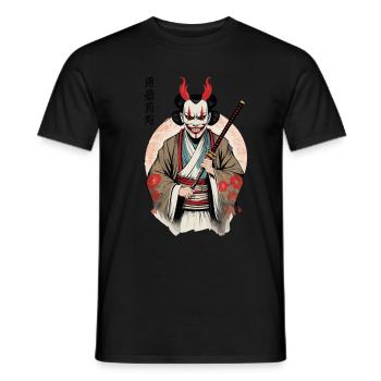 Oni Démoniaque Masque Samouraï Japon Culture Esthétique - T-shirt homme - noir - Devant - AI Model Male 178 light (178cm)