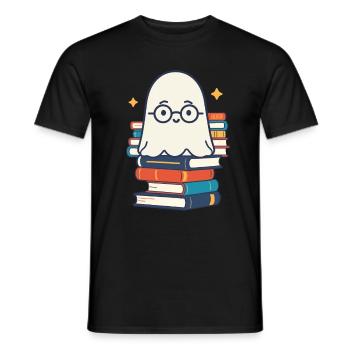 Book Lover Style Cute Bookish Design - Men's T-Shirt - black - Front - AI Model Male 178 light (178cm)