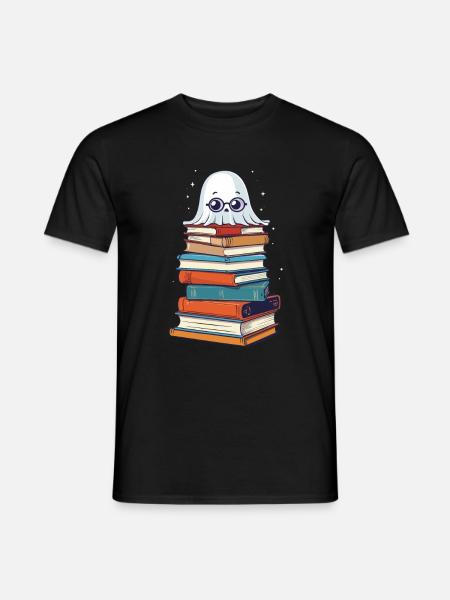 Funny Book Lover Reading Halloween - Men's T-Shirt - black