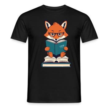 Niedlicher Buch Liebhaber Lustiger Bücherwurm - Männer T-Shirt - Schwarz - Vorne - AI Model Male 178 light (178cm)