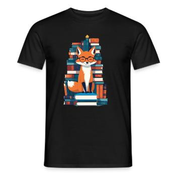 Niedlicher Buch Liebhaber Lustiger Bücherwurm - Männer T-Shirt - Schwarz - Vorne - AI Model Male 178 light (178cm)