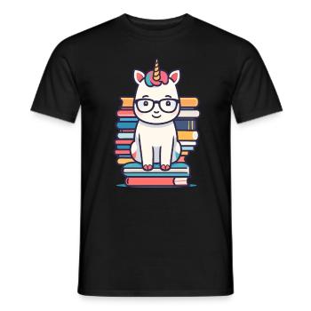 Einhorn Fantasie Geschichten Süßer Einhorn - Männer T-Shirt - Schwarz - Vorne - AI Model Male 178 light (178cm)