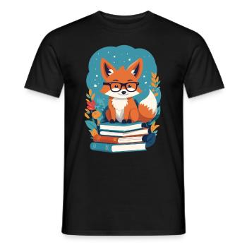 Niedlicher Buch Liebhaber Lustiger Bücherwurm - Männer T-Shirt - Schwarz - Vorne - AI Model Male 178 light (178cm)