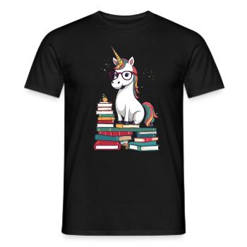 Unicorn Fantasy Stories Magical Unicorns - Men's T-Shirt - black - Front - AI Model Male 178 light (178cm)