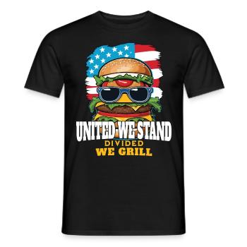 Lustiges Bbq-wortspiel-retro-vintage-hotdog-design - Männer T-Shirt - Schwarz - Vorne - AI Model Male 178 light (178cm)
