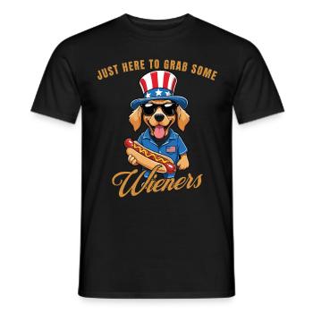 Prenez des saucisses fumées Retro Vintage Design - T-shirt homme - noir - Devant - AI Model Male 178 light (178cm)