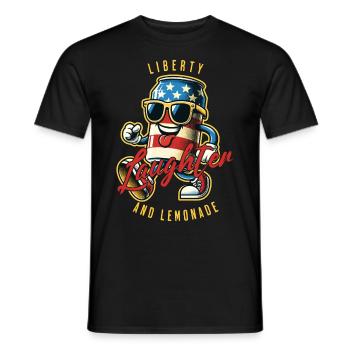 Liberty Laughter Limonade Retro Vintage Design - Männer T-Shirt - Schwarz - Vorne - AI Model Male 178 light (178cm)