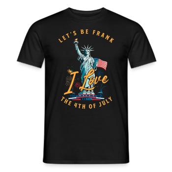 Ich Liebe Die Amerikanische Flagge Der - Männer T-Shirt - Schwarz - Vorne - AI Model Male 178 light (178cm)